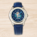 Lindo Patron de Nave Espacial Niños Armbanduhr<br><div class="desc">Lindo patron con figura de un astronauta en el espacio exterior y el nombre de tus hijos!! Este diseño es ideal para niños y niñas amantes del espacio exterior, un magnifico regalo para niños que esten por aprender a usar su primer reloj se puede regalar ya sea para cumpleaños, navidades,...</div>