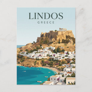 Lindos Akropolis Griechenland Postkarte