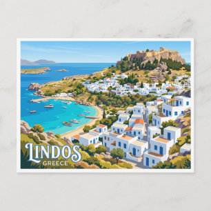 Lindos Griechenland Postkarte