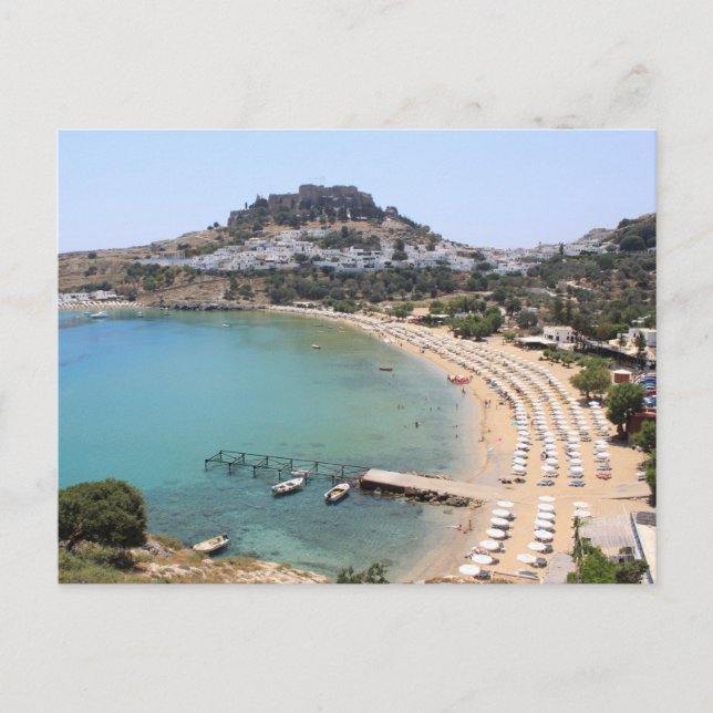 Lindos Postkarte (Vorderseite)