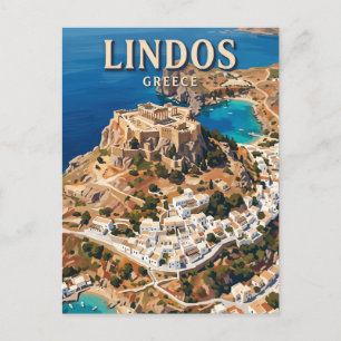 Lindos, Rhodos Griechenland Postkarte