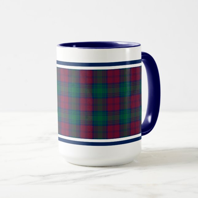 Lindsay Clan Tartan Tasse (VorderseiteRechts)