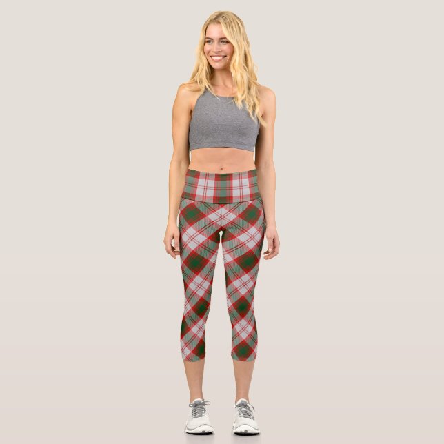 Lindsay Dress Clan Tartan Kariertes Muster Capri Leggings (Vorderseite)
