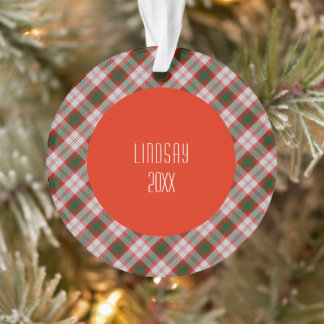 Lindsay Dress Clan Tartan Kariertes Muster Ornament