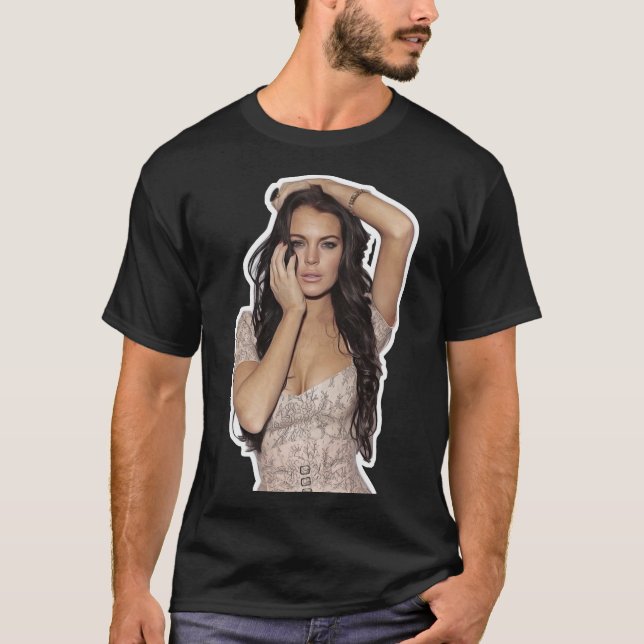Lindsay Lohan - Celebrity (Oil Paint Art) Classic  T-Shirt (Vorderseite)