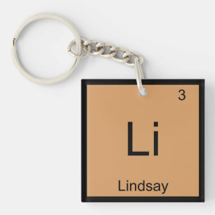 Lindsay Name Chemie Element Periodensystem Schlüsselanhänger