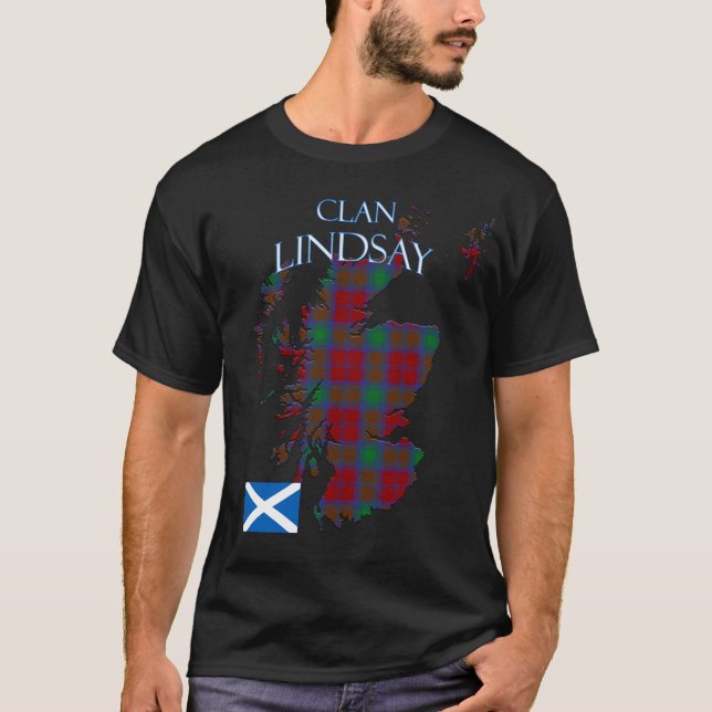 Lindsay Scottish Clan Tartan Scotland T-Shirt (Vorderseite)