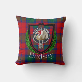 Lindsay Scottish Clan Tartan & Wappen Kissen