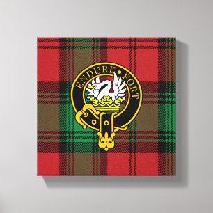 Lindsay Scottish Wappen und Tartan Canvas print Leinwanddruck