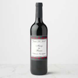 Lindsay Scottish Wedding Wine Label Weinetikett