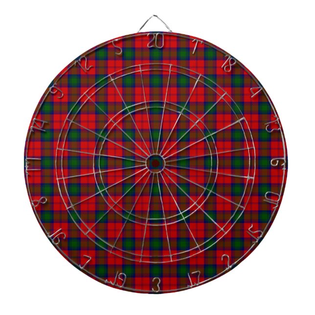 Lindsay tartan red green kariert dartscheibe (vorne)
