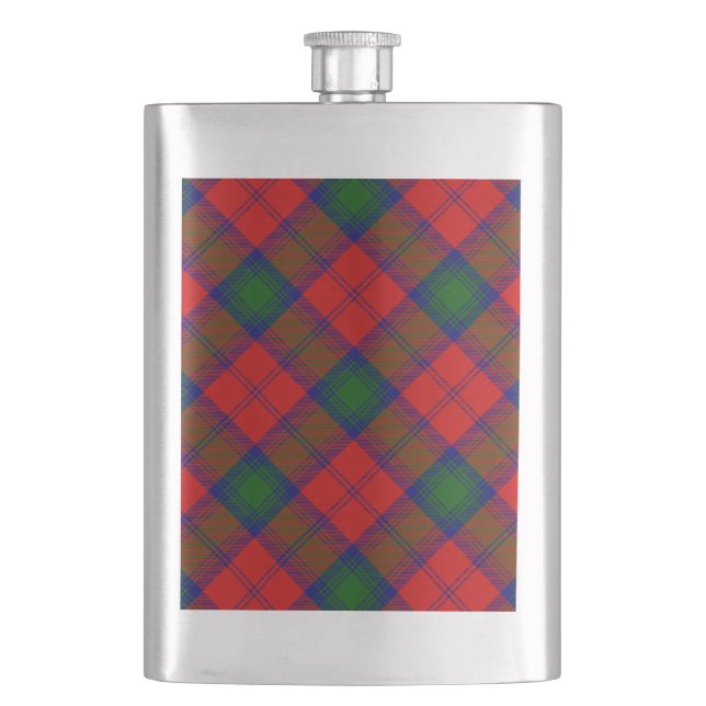 Lindsay tartan red green kariert flachmann (Vorderseite)