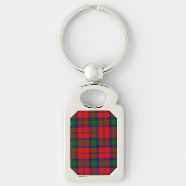 Lindsay tartan red green kariert schlüsselanhänger (Vorderseite)