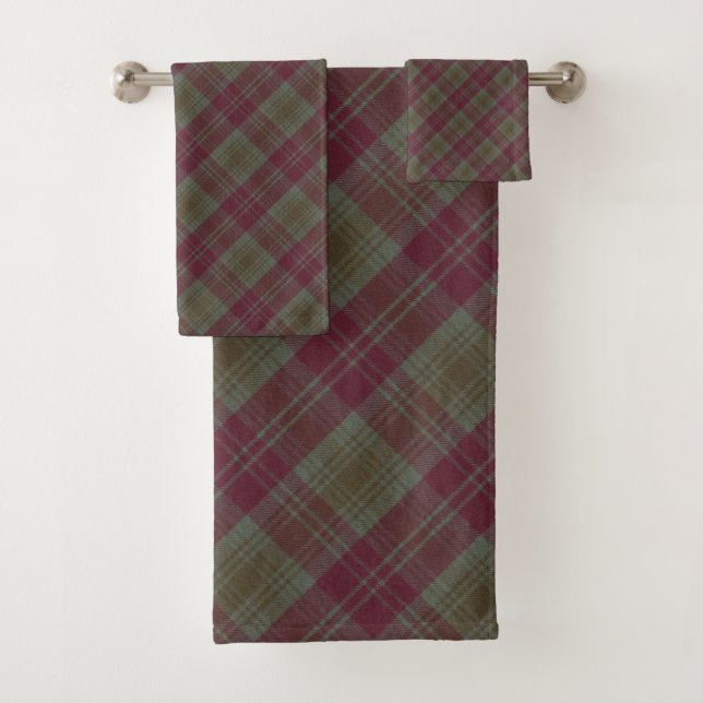 Lindsay Weathered Original Scottish Tartan Badhandtuch Set (Insitu)