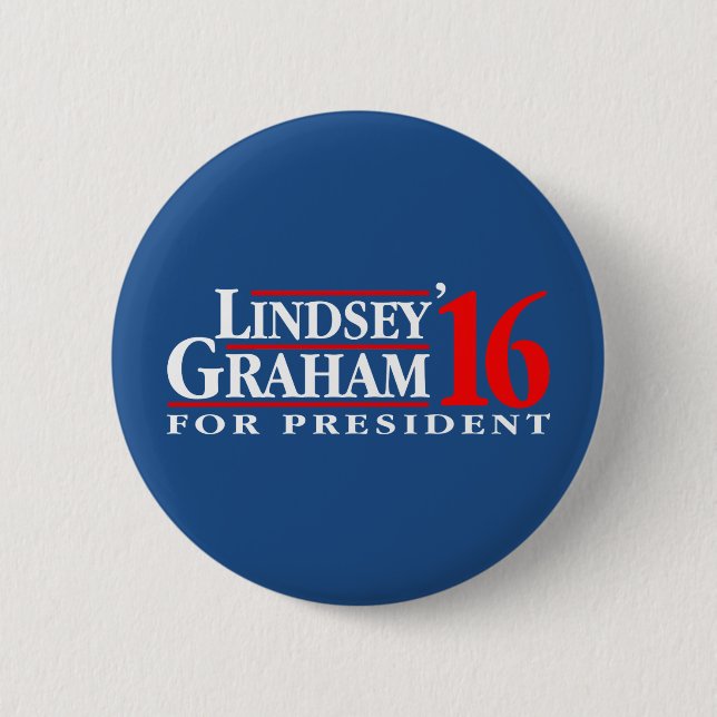 Lindsey Graham für Präsidenten Button (Vorderseite)