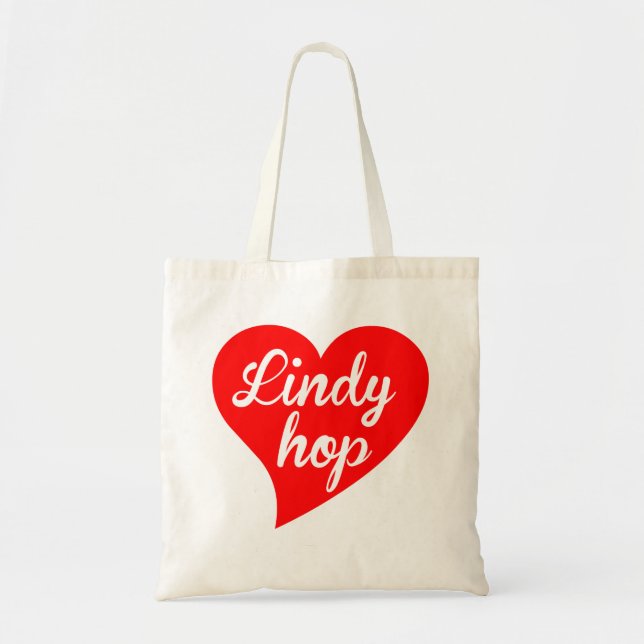 Lindy Hop Big Red Heart Tragetasche (Vorne)