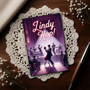 Lindy Hop Tanzsaal Vintage Postkarte
