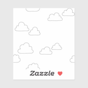 Line Art, Alabaster Custom-Cut Vinyl Sticker