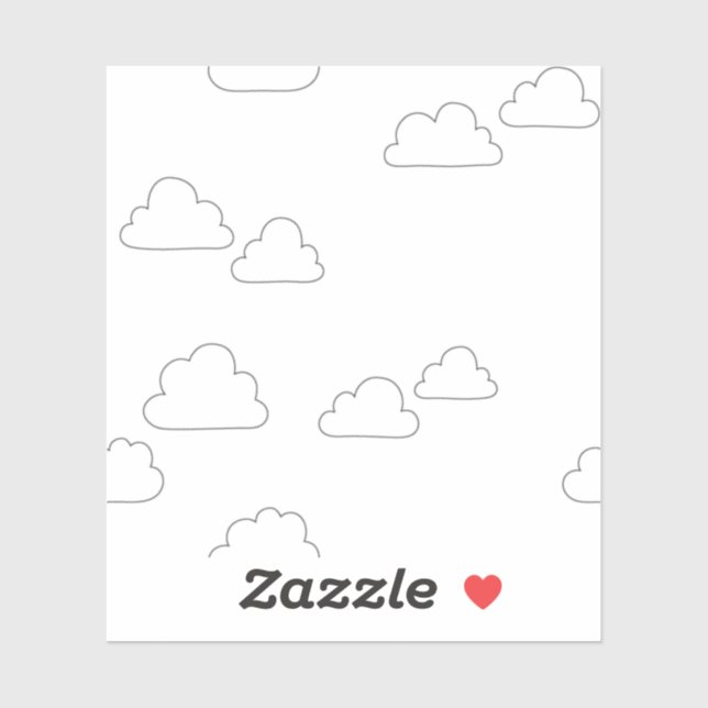 Line Art, Alabaster Custom-Cut Vinyl Sticker (Blatt)