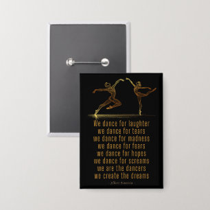 Line Art Ballet Tänzer und Tanzgedicht von Einstei Button