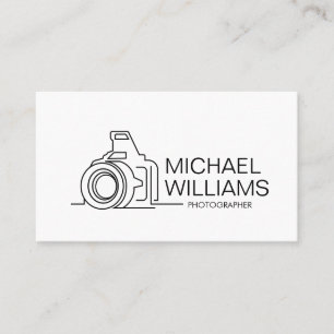 Line Art Camera Icon Business Card Visitenkarte
