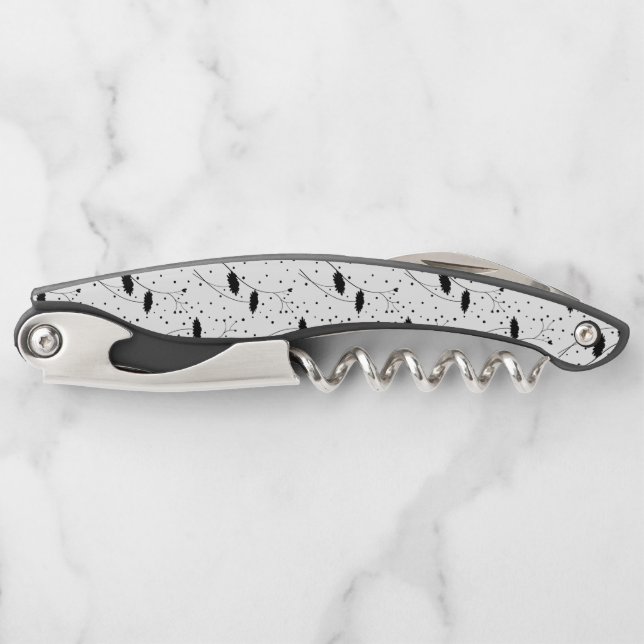 Line Art, Dark Gray Corkschraube Kellnermesser (Vorderseite)