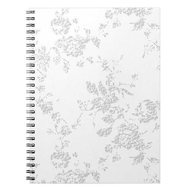 Line Art Design Spiral Foto Notebook Notizblock (Vorderseite)