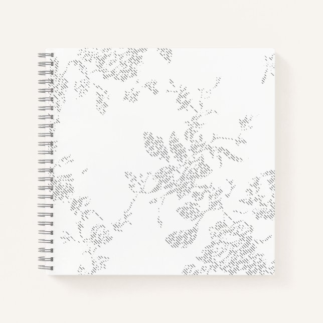 Line Art Design Spiral Notebook Notizbuch (Vorderseite)