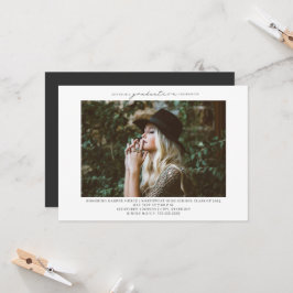 Line Art Foto Graduation Party Einladung