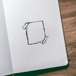 Line Art Frame, Journal Gummistempel