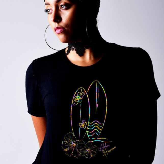 Line-Art Hawaii Aloha Holiday T-Shirt (Von Creator hochgeladen)