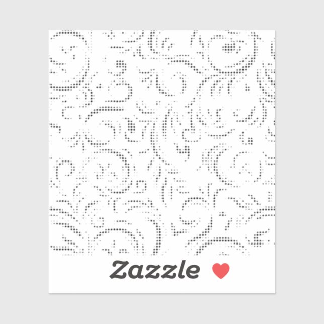 Line art, Kangaroo, Ghost Custom-Cut Vinyl Sticker (Blatt)