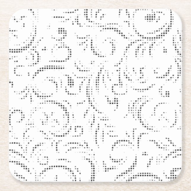 Line Art, Kangaroo, Ghost Paper Untersetzer (Vorderseite)