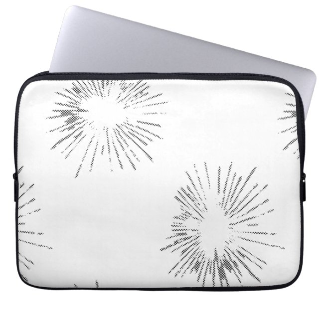 Line Art, Light Grey, Geyser Electronics Bag Laptopschutzhülle (Vorderseite)