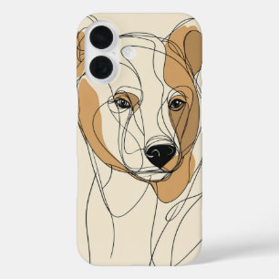 Line Art Lioness iPhone 16 Hülle