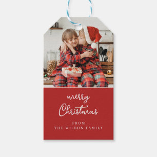 Line art mistletored & white Christmas Wappen Geschenkanhänger