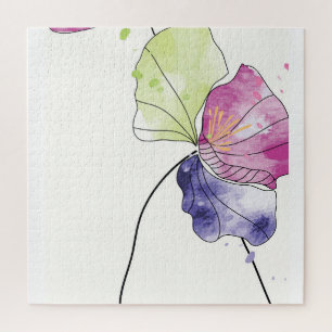 Line Art mit lebendiger Farbe Puzzle
