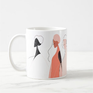 Line Art of Women Kaffeetasse
