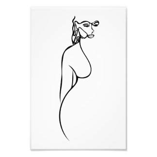 Line Art Schwarzweiß Frauen minimalistisch Fotodruck