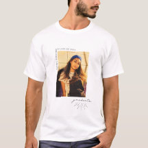 Line Art Script Abschluss Foto T - Shirt