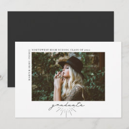 Line Art Script Abschluss Horizontales Foto Ankündigung