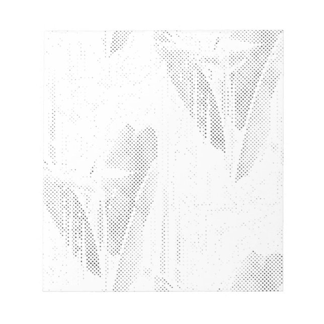 Line Art, Seashell, Harp Magnetic Notepad Notizblock (Vorderseite)