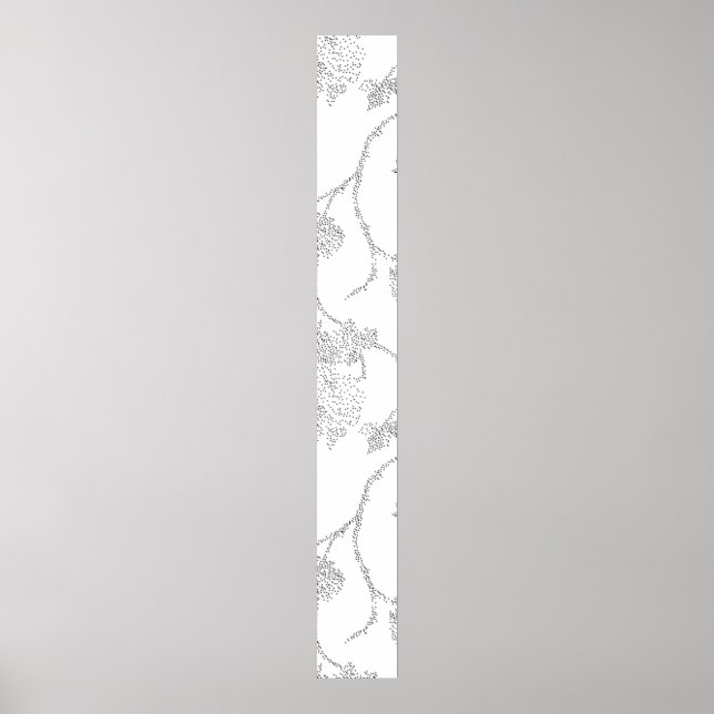 Line Art, Snow Drift, Vista White Pedestation Sign Poster (Vorne)