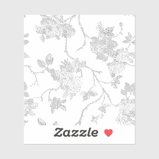 Line Art, Snow Drift, VistCustom-Cut Vinyl Sticker (Blatt)