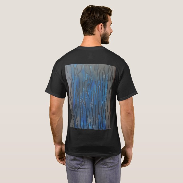 Line-Art-T-Shirt T-Shirt (Schwarz voll)