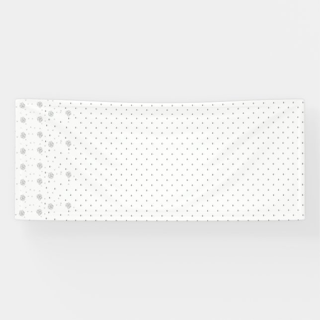 Line Art, White Lilac Banner (Horizontal)