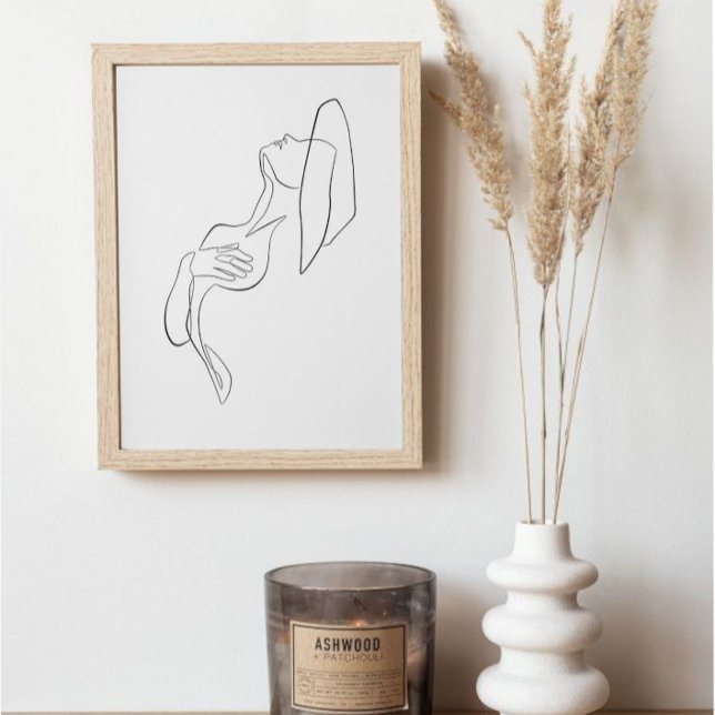 Line Art Woman Body Modernes Illustrations-Poster Poster (Von Creator hochgeladen)
