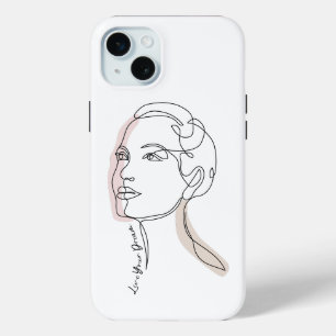 Line Art zeichn der Frau - Leben Sie Ihre Träume Case-Mate iPhone Hülle