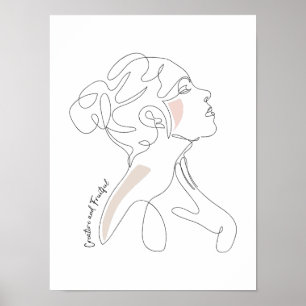 Line Art zeichn - Kreativ und fruchtbar Poster