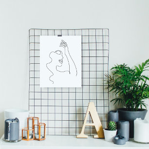 Line Art zeichn   Schwarzweiß   MINIMALISTISCH Poster